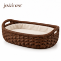 jovialness™ Low Oval Woven Bread and Countertop Basket with Raised Rim and Integrated Side Grips