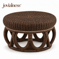jovialness™ Round Dense-Weave Footstool with Curved Open Support Base
